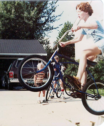 Bob Anderton Seattle bicycle lawyer picture as a young boy jumping his bike.